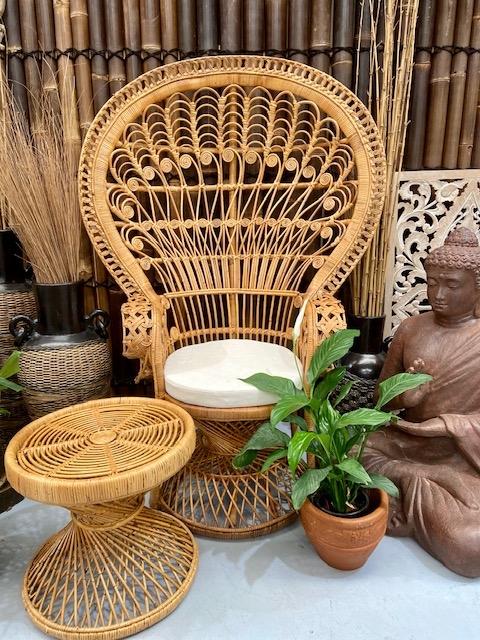 Natural Rattan Peacock Chair