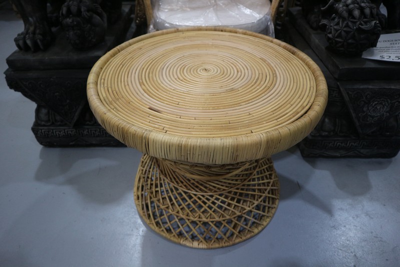 Natural Rattan Peacock Table