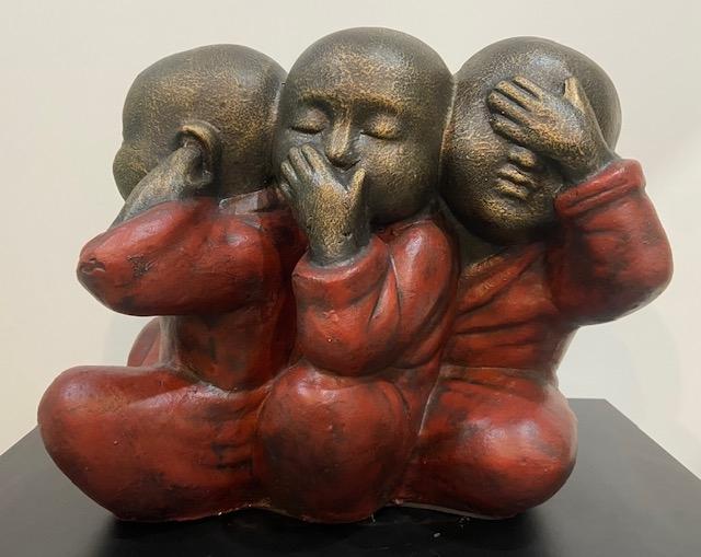 Hear No, See No, Speak No Evil Monk