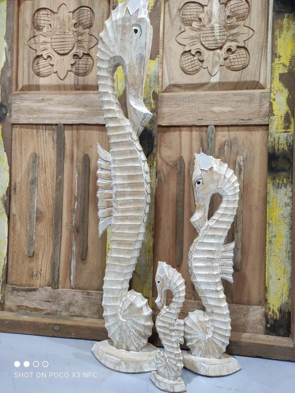 Wood carved Seahorse